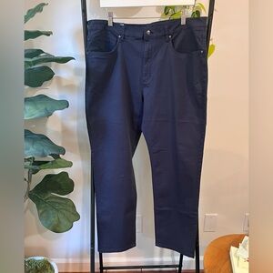 FootJoy 1857 Men’s Sueded Cotton Twill 5-Pocket Pants Navy W38 L30 NWT Golf